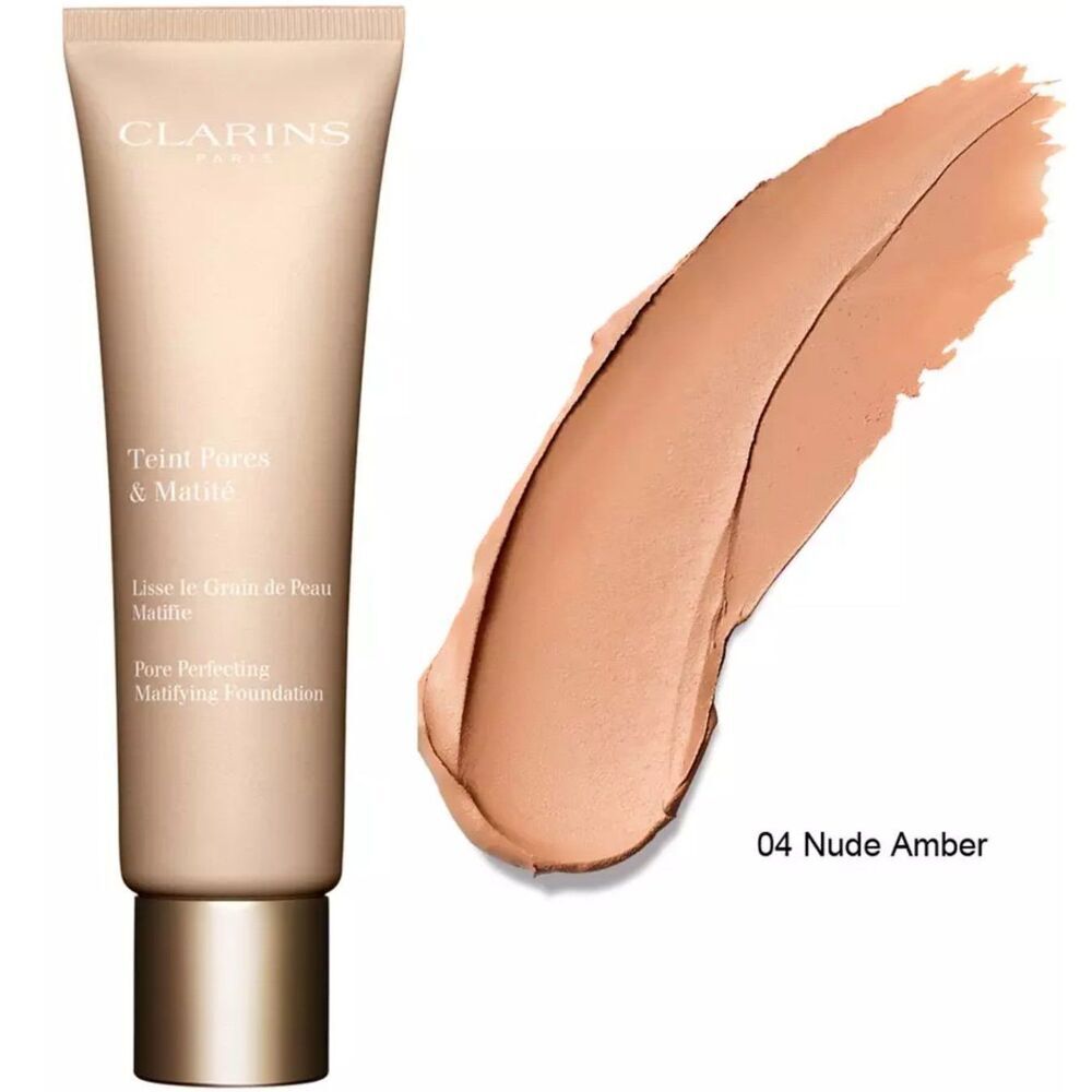 CLARINS Pore Perfecting Matifying Foundation, 1 oz. Nude amber